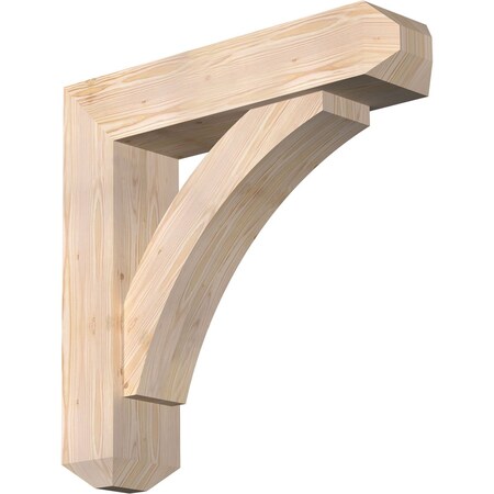 Ekena Millwork Thorton Craftsman Smooth Bracket w/ Offset Brace, Douglas Fir, 7 1/2"W x 32"D x 32"H BKT0806X32X32THR04SDF